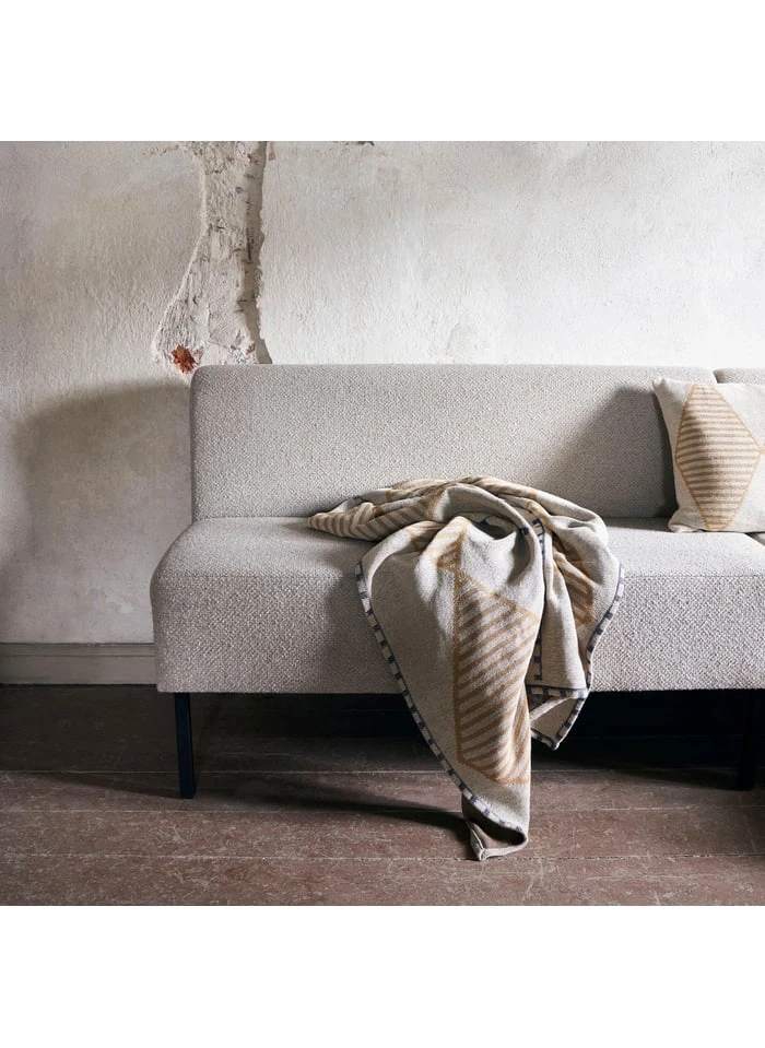 House Doctor Jeté En Coton, Polyester | Jaune 2 House Doctor Jeté En Coton, Polyester | Jaune – Image 2