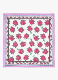 Nappe En Coton Rayé | Rose
