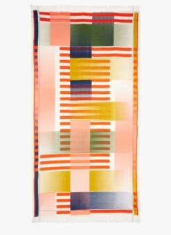 VIBRANT - Drap De Plage Imprimé En Coton | Rose