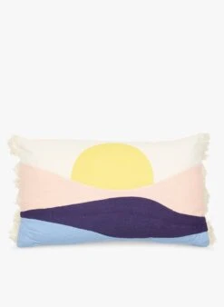 SUNSET - Coussin Brodé 50x30 Cm En Coton | Multicolore