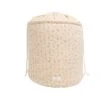 Grand Pochon Imprimé En Gaze De Coton | Beige