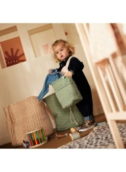 Grand Pochon Imprimé En Gaze De Coton | Beige 5 Grand Pochon Imprimé En Gaze De Coton | Beige -Intérieur Décoration Magasin 4285760