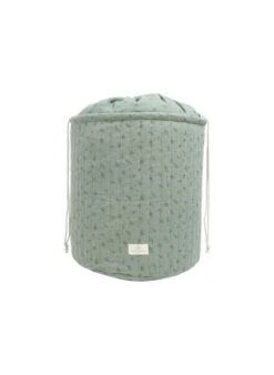 Grand Pochon Imprimé En Gaze De Coton | Vert