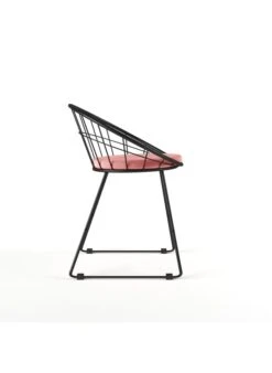 JOANE - Joane - Chaise En Métal Et Velours Bleu Perle | Rose -Intérieur Décoration Magasin 4289757